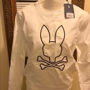 Psycho Bunny Cream Sweatshirt with Iconic Bunny Design